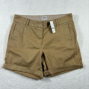 J Crew High Waist Stretch Chino Shorts Size 8 NWT